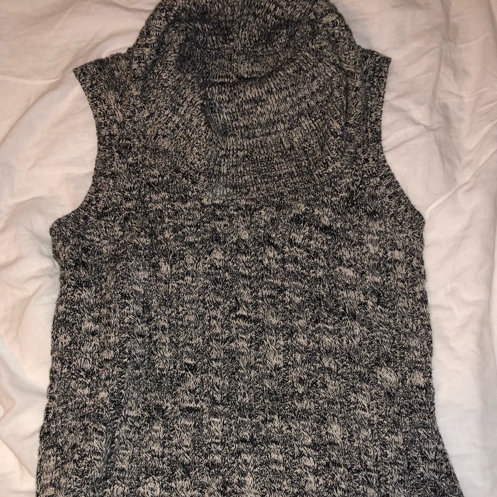 Sweater vest cowl neck